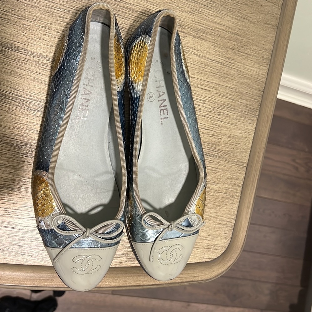 Chanel Python Snake Skin Balet Flats - image 3